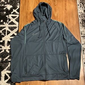 Nike Men's Dark Gray Hooded Windbreaker